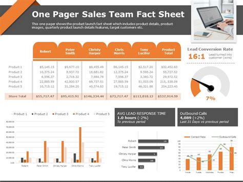 One Page Fact Sheet Template