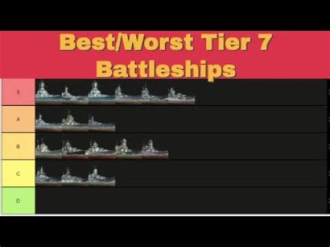 RANKING Tier 7 Battleships World Of Warships Legends YouTube