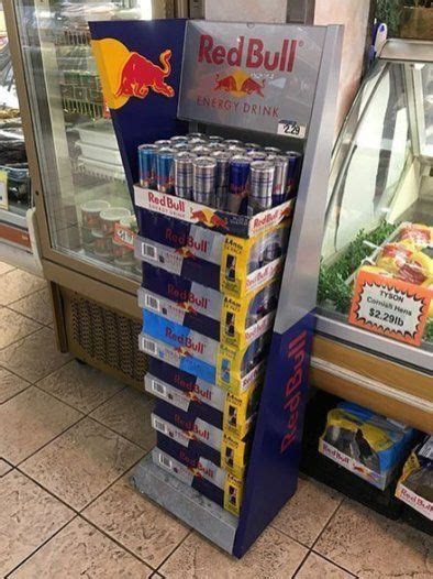 Russian Red Bull By The Case Tower Display Red Bull Retail Fixtures