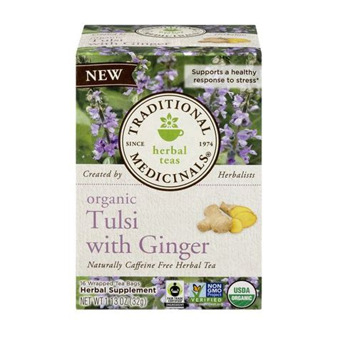 Buy Traditional Medicinals Tulsi With Ginger 16 Tea Bags Life Pharmacy