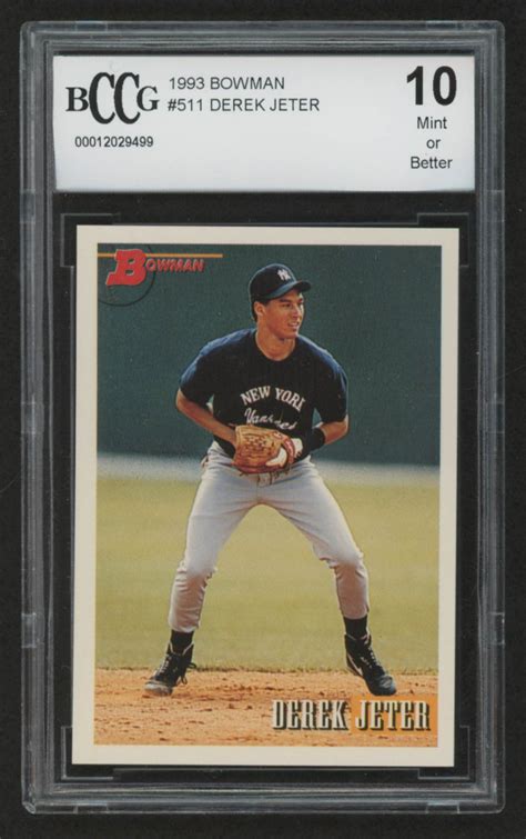 Derek Jeter 1993 Bowman 511 RC BCCG 10 Pristine Auction