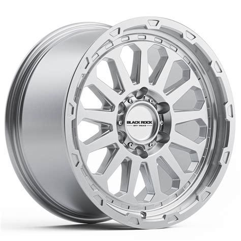 BLACK ROCK PRIME HYPER SILVER 18X9 6X139 7 WHEEL ONLY CNC Wheels