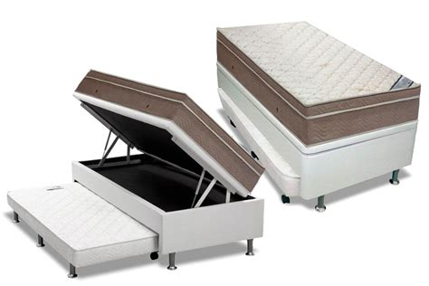 Cama Box Ba C Auxiliar Colch O Molas Ortobom Superpocket Light Base