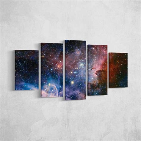 Amazing Space Space 5 Panel Canvas Art Wall Decor Canvas Storm