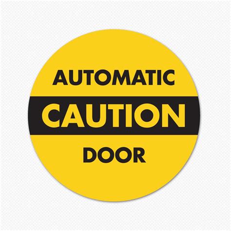 Automatic Door Caution | Sticker Genius