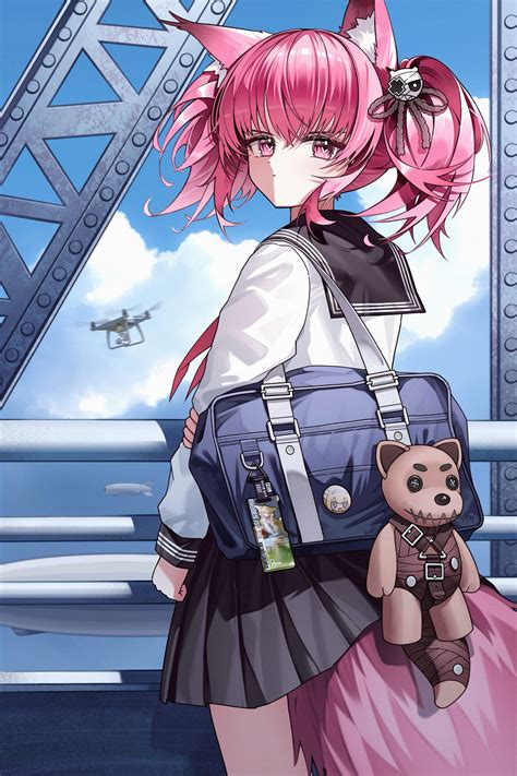 Safebooru Absurdres Aircraft Animal Ear Fluff Animal Ears Arknights