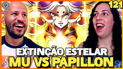 BATALHA TELECINÉTICA MU VS MYU DE PAPILLON OS CAVALEIROS DO ZODÍACO