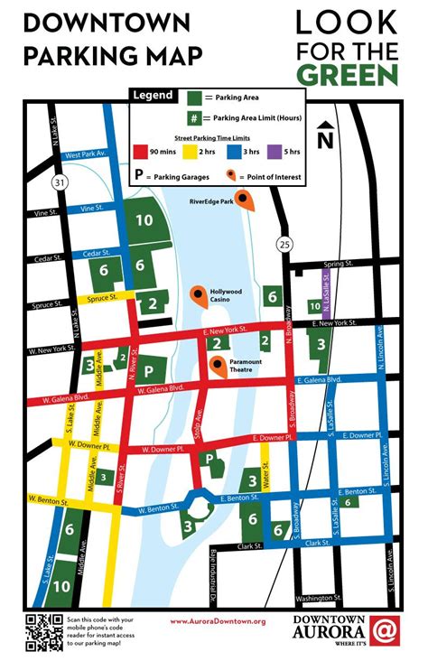 Parking Map For Downtown Aurora Il Map Downtown Aurora