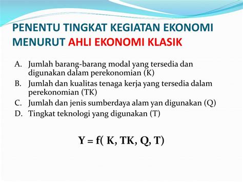 Ppt Teori Pertumbuhan Ekonomi Klasik Powerpoint Presentation Free