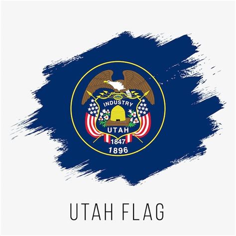 Modelo De Design Da Bandeira Do Vetor Eua Estado Utah Bandeira De Utah