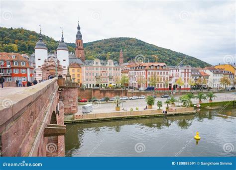 Heidelberg Town With The Famous Old Bridge And Heidelberg Castle