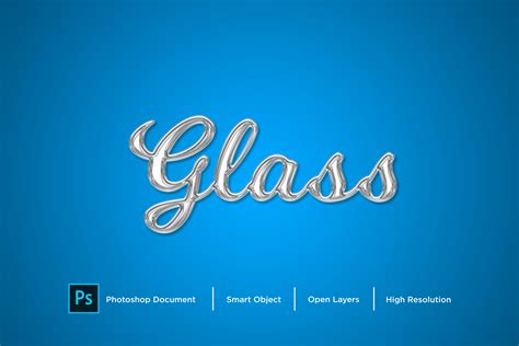 Glass Text Effect Layer Style Graphic By Shahsoft · Creative Fabrica