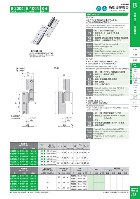 SLIP JOINT HINGES SLIP JOINT HINGES FBB TAKIGEN Manufacturing