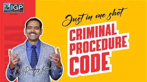 CRIMINAL PROCEDURE CODE CS PANKAJ KUMAR YouTube