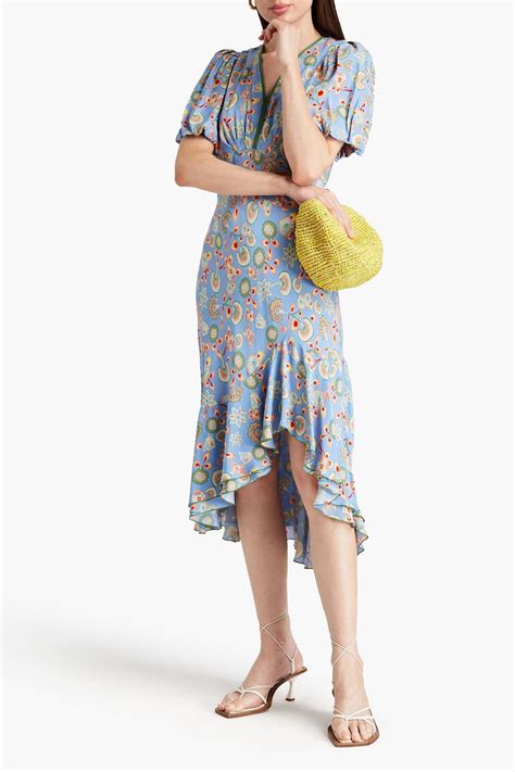 Diane Von Furstenberg Floral Print Woven Midi Dress The Outnet