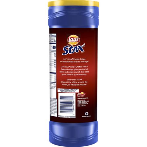 Lay S Stax Xtra Flamin Hot Potato Chips Oz From Walmart Instacart