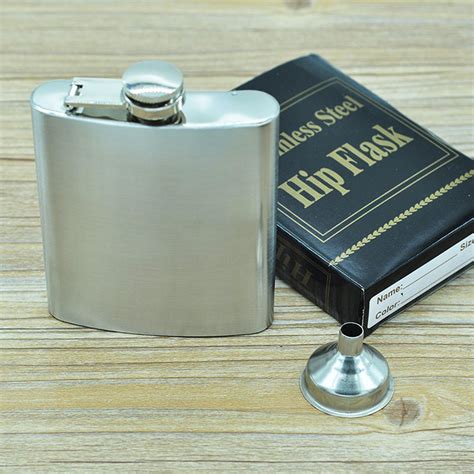 7oz Stainless Liquor Flagon Retro Rum Whiskey Alcohol Pocket Flask With