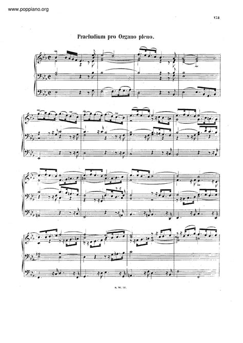 Bach Prelude And Fugue In E Flat Major BWV 552 Sheet Music Pdf Free