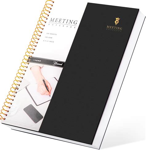 Yoment Meeting Notebook For Work With Action Items 85 X