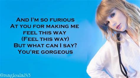 Taylor Swift Gorgeous Lyrics Youtube