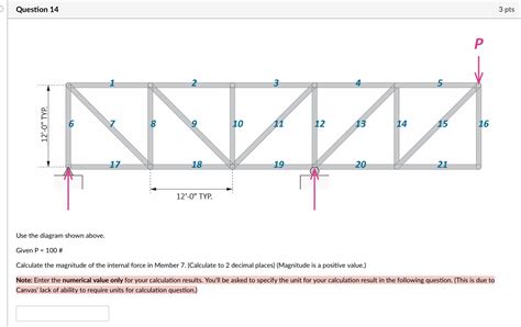 Solved Use The Diagram Shown Above Given P 100 Calcul