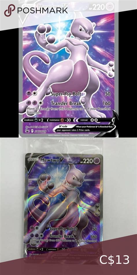 Pokemon Tcg Mewtwo V Swsh Black Star Promo Holo Full Art Card