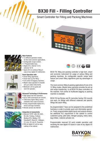 Baykon Bx Weighting Terminal Baykon Industrial Weighing Systems