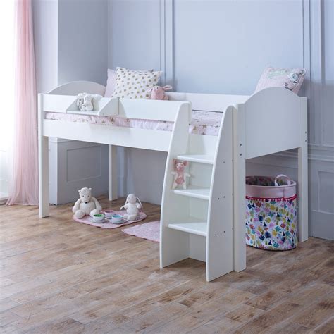 Eli Kids Mid Sleeper Bed In White Kids Avenue Cuckooland