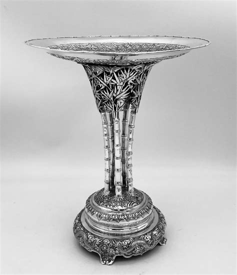 Chinese Export Silver Centrepiece Bada