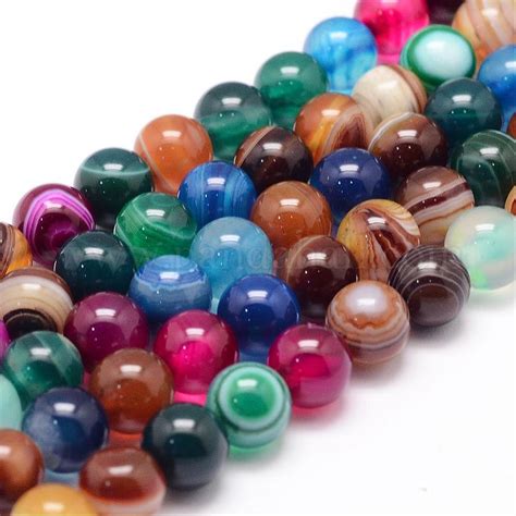 Wholesale Natural Striped Agatebanded Agate Bead Strands