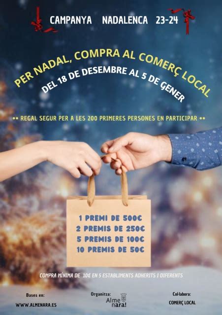 Noticias De Almenara La Campanya De Nadal Del Comerç Local Dalmenara