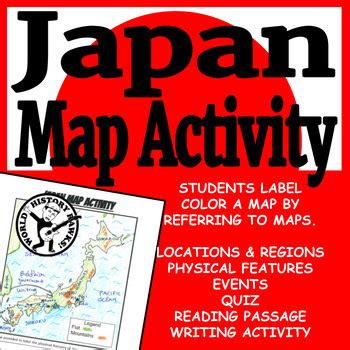 Medieval Japan Map & Reading Activity by World History Rawks | TPT