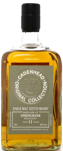 Cadenheads Springbank 11 Year Old Single Malt Scotch Whisky Malibu