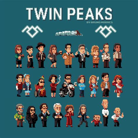 Pixel twin peaks Bruno Moraes Pixel Art Пиксель Арт