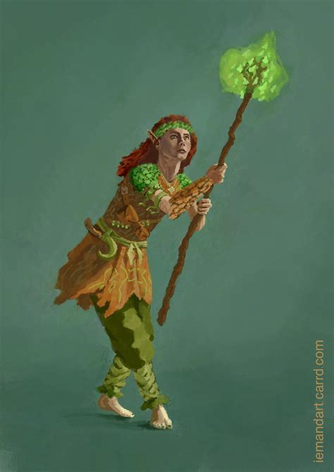 Half Elf Druid By Me Rimaginaryelves