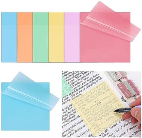 Amazon Eoout Transparent Sticky Notes Pads X Inch Colors