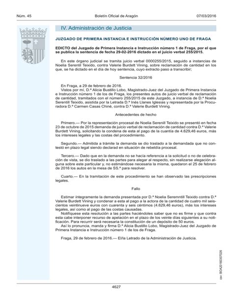 Edicto Del Juzgado De Primera Instancia E Instrucci N N Mero