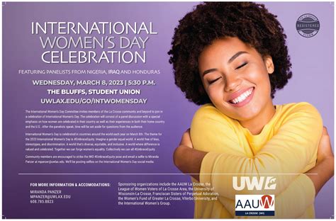 AAUW International Women’s Day – March 15, 2023 | La Crosse (WI) Branch