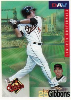 2002 DAV 13 Jay Gibbons Front Jay Trading Card Database Baseball Cards