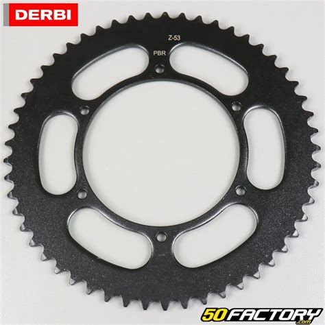 Corona 53 Denti Acciaio 420 Derbi Aprilia Gilera Peugeot Nera