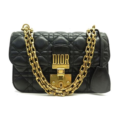 Sac A Main Christian Dior Addict Small Cuir Cannage