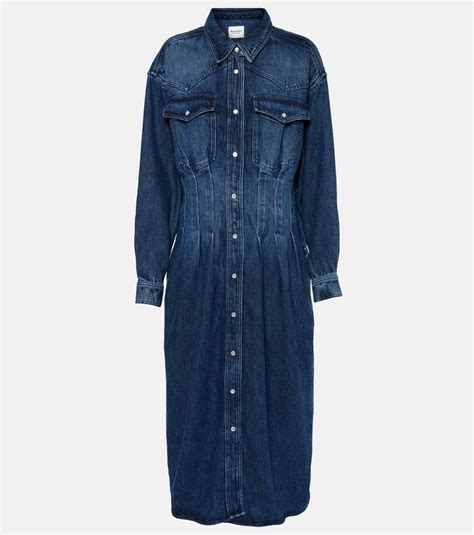 Marant Etoile Tomia Denim Midi Dress Isabel Marant Etoile