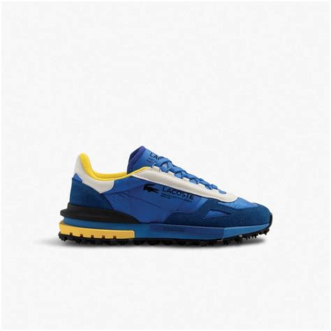 Buy Lacoste Mens Elite Active 22 Trainers Blueyellow