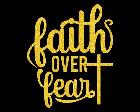 Faith Over Fear Svg Files For Cricut Cross Christian Etsy