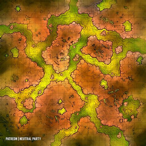 Lava Fields Battlemap Rdungeonsanddragons
