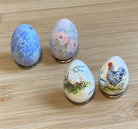 Miniature Hand Painted Porcelain Eggs Etsy