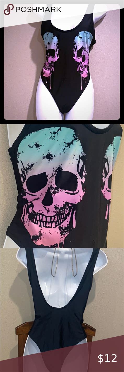 Skull One Piece Swim Suit In 2020 One Piece Swim One Piece Swimsuits