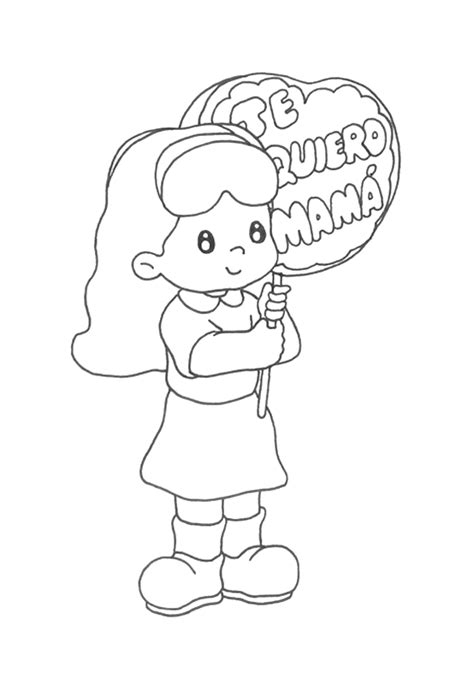 Dibujos Del Día De La Madre Para Pintar Y Regalar A Mamá Felicidades Mamá Colorear Imágenes