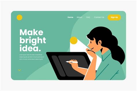 Free Vector Flat Creative Solutions Landing Page Template