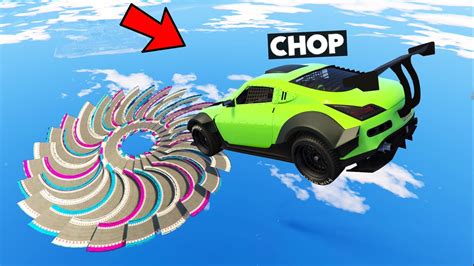 GTA 5 10000 IMPOSSIBLE PARKOUR STUNT RACE WITH CHOP YouTube